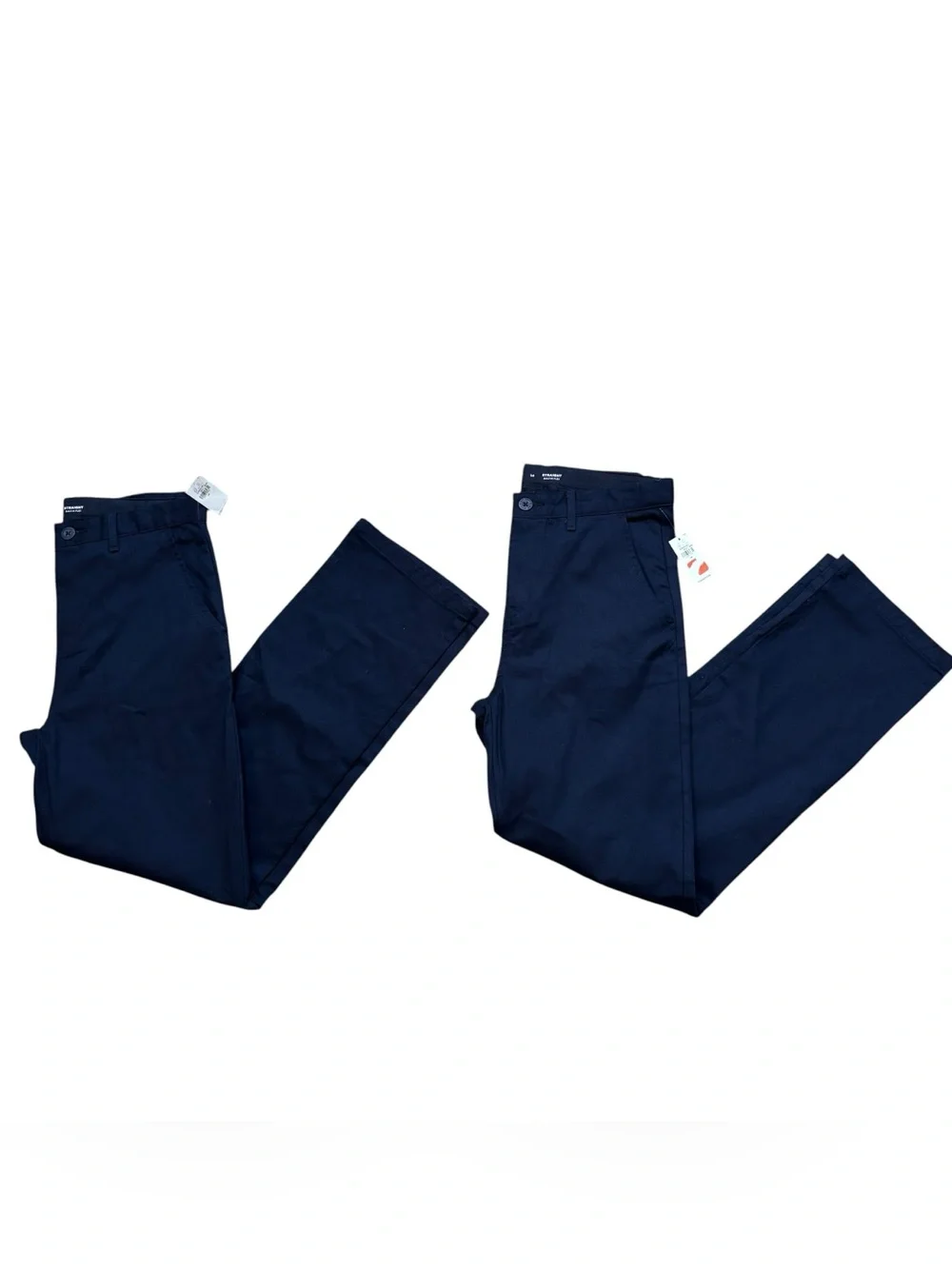 Lot of Two Pairs Brand New Boys Old Navy Straight Leg Navy Blue Pants Size 14